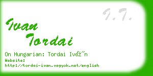 ivan tordai business card